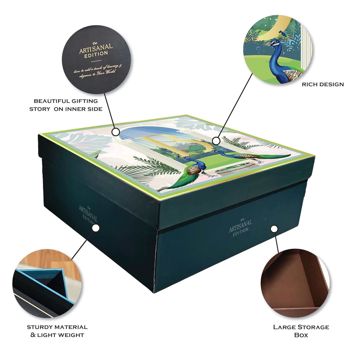 Set of 2 Artistic, Gift cum Storage Box