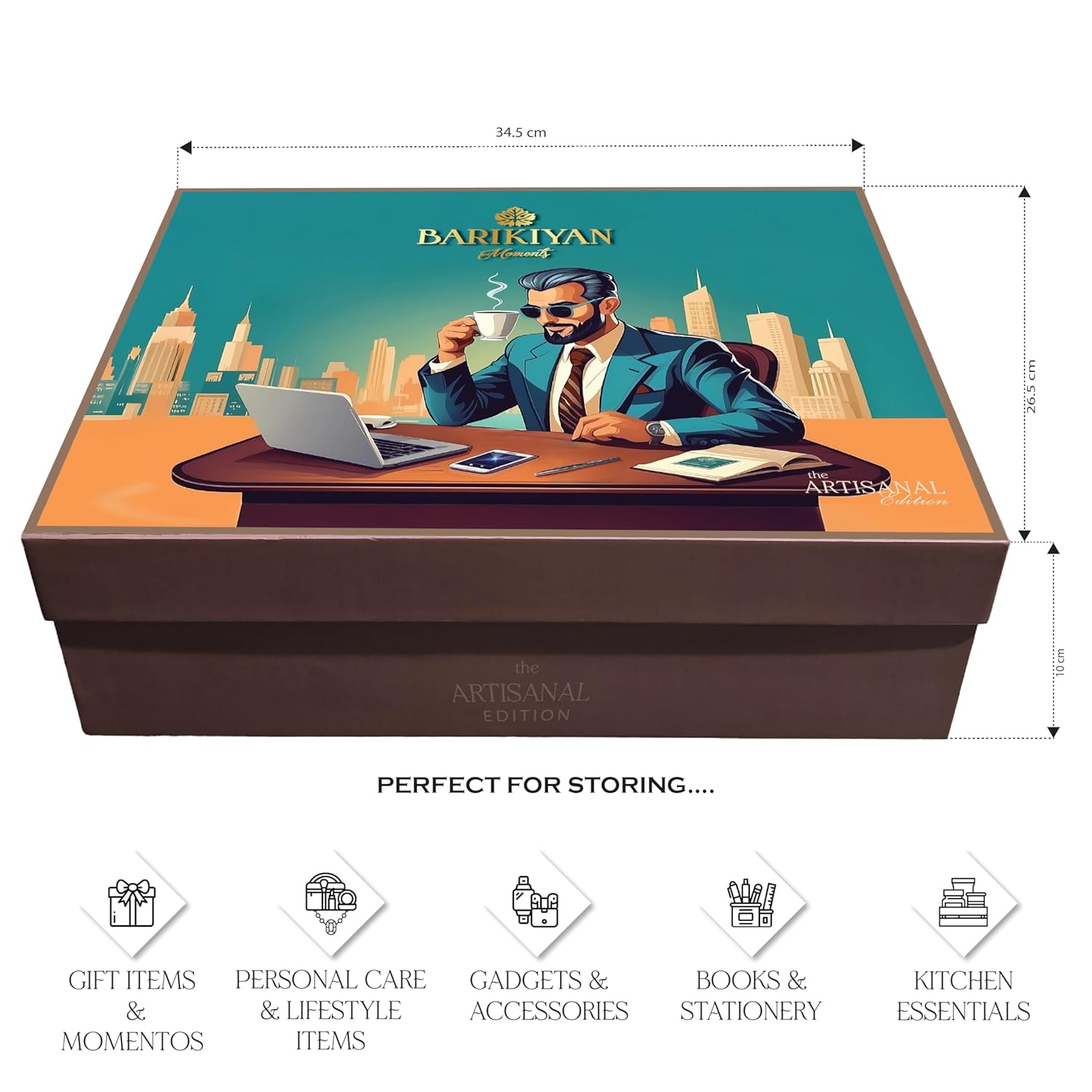 Set of 2 Artistic, Gift cum Storage Box