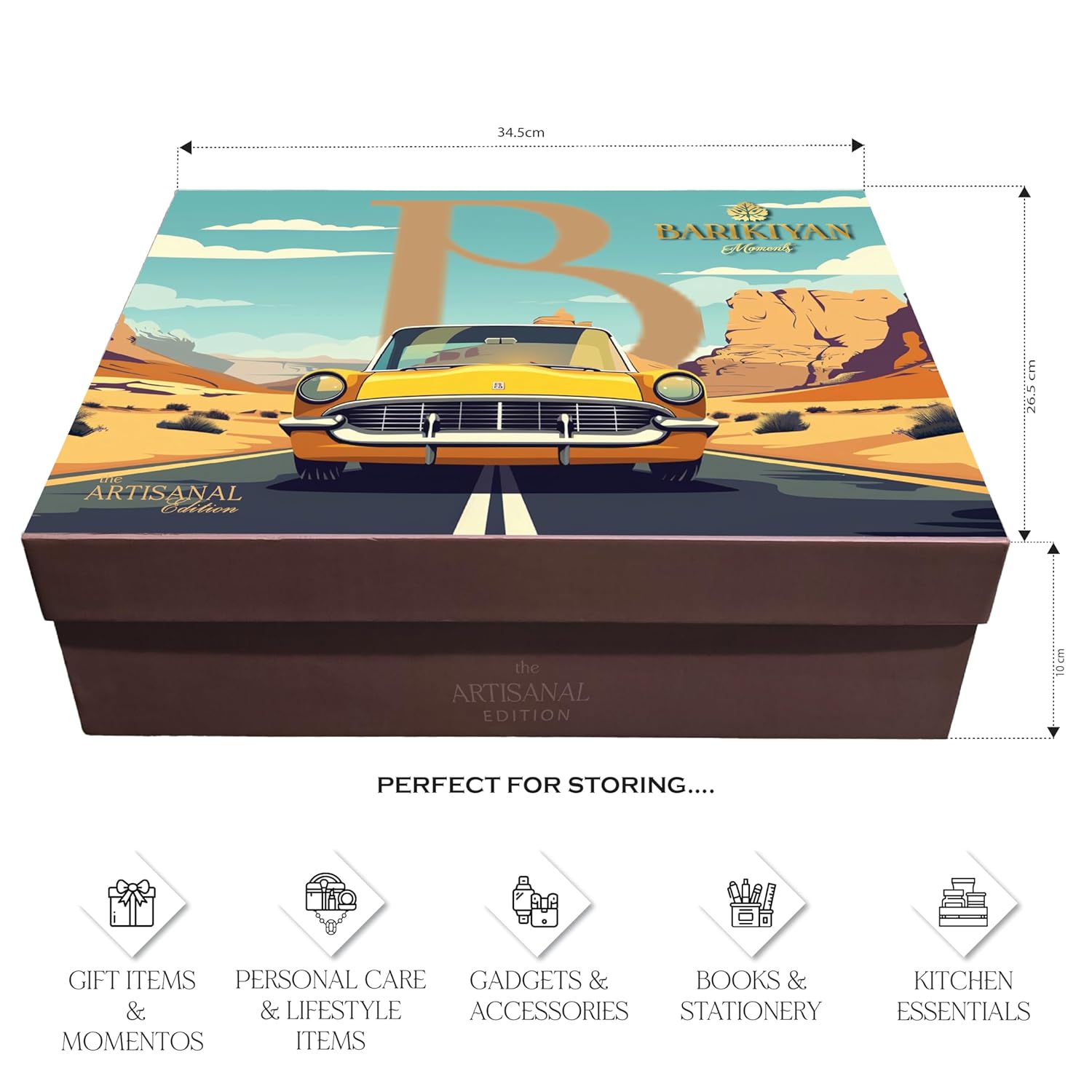 Set of 2 Artistic, Gift cum Storage Box