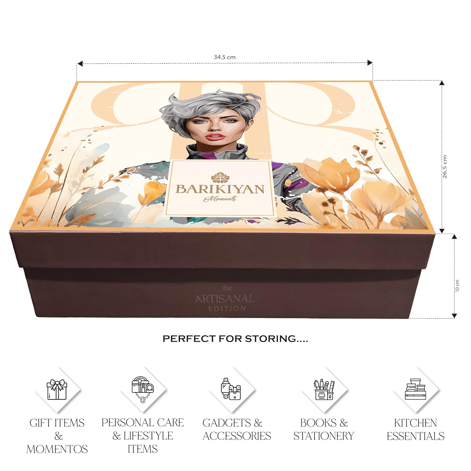Set of 2 Artistic, Gift cum Storage Box