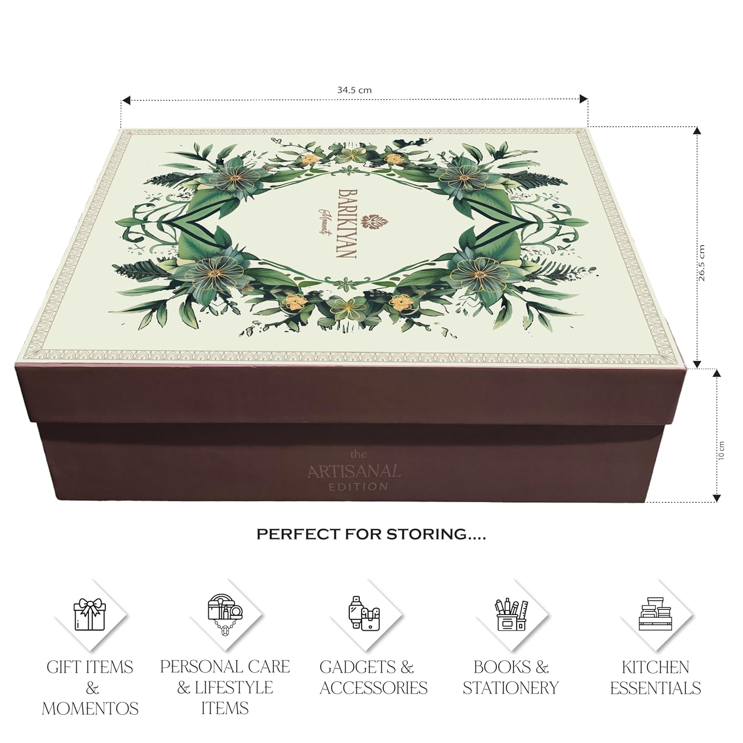 Set of 2 Artistic, Gift cum Storage Box