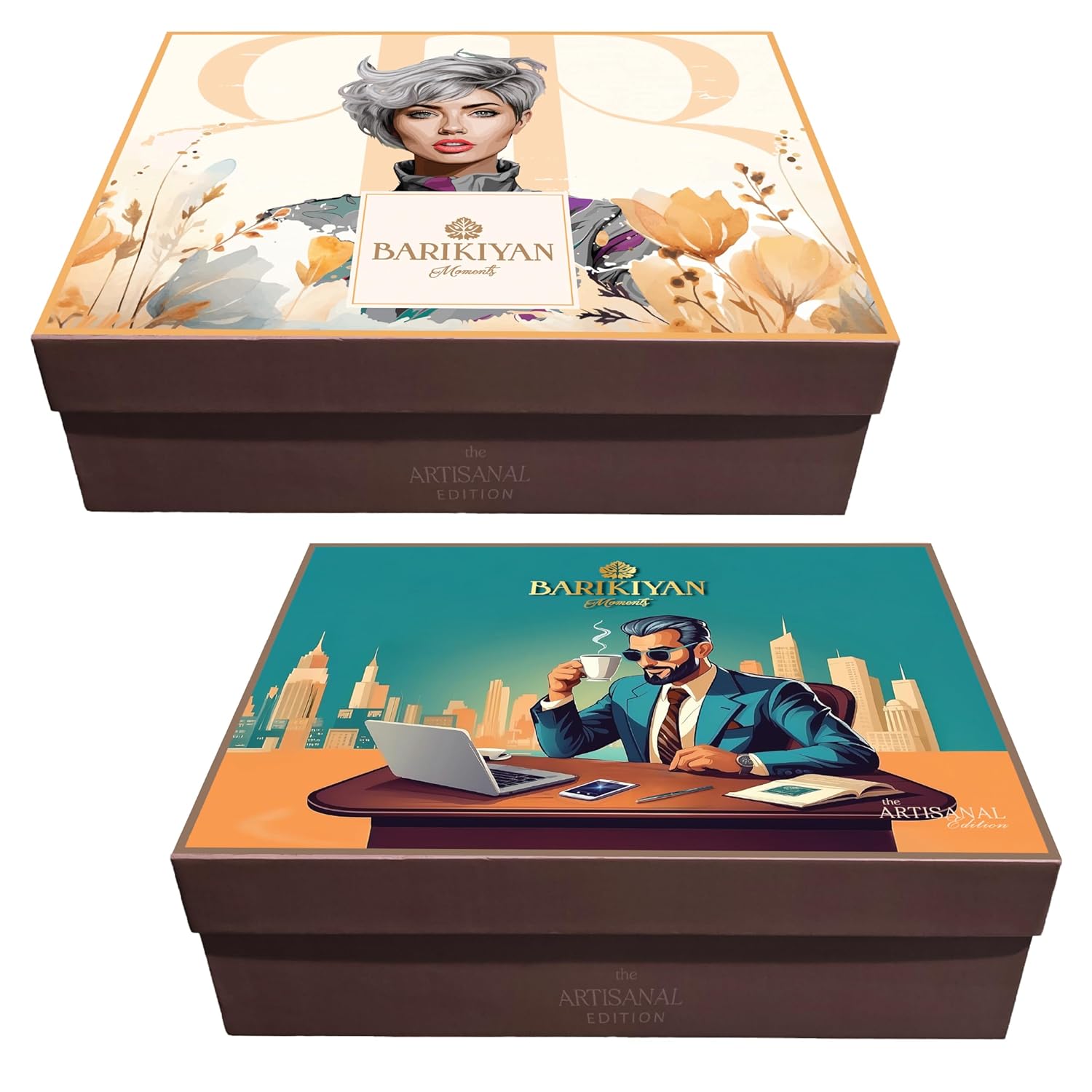 Set of 2 Artistic, Gift cum Storage Box
