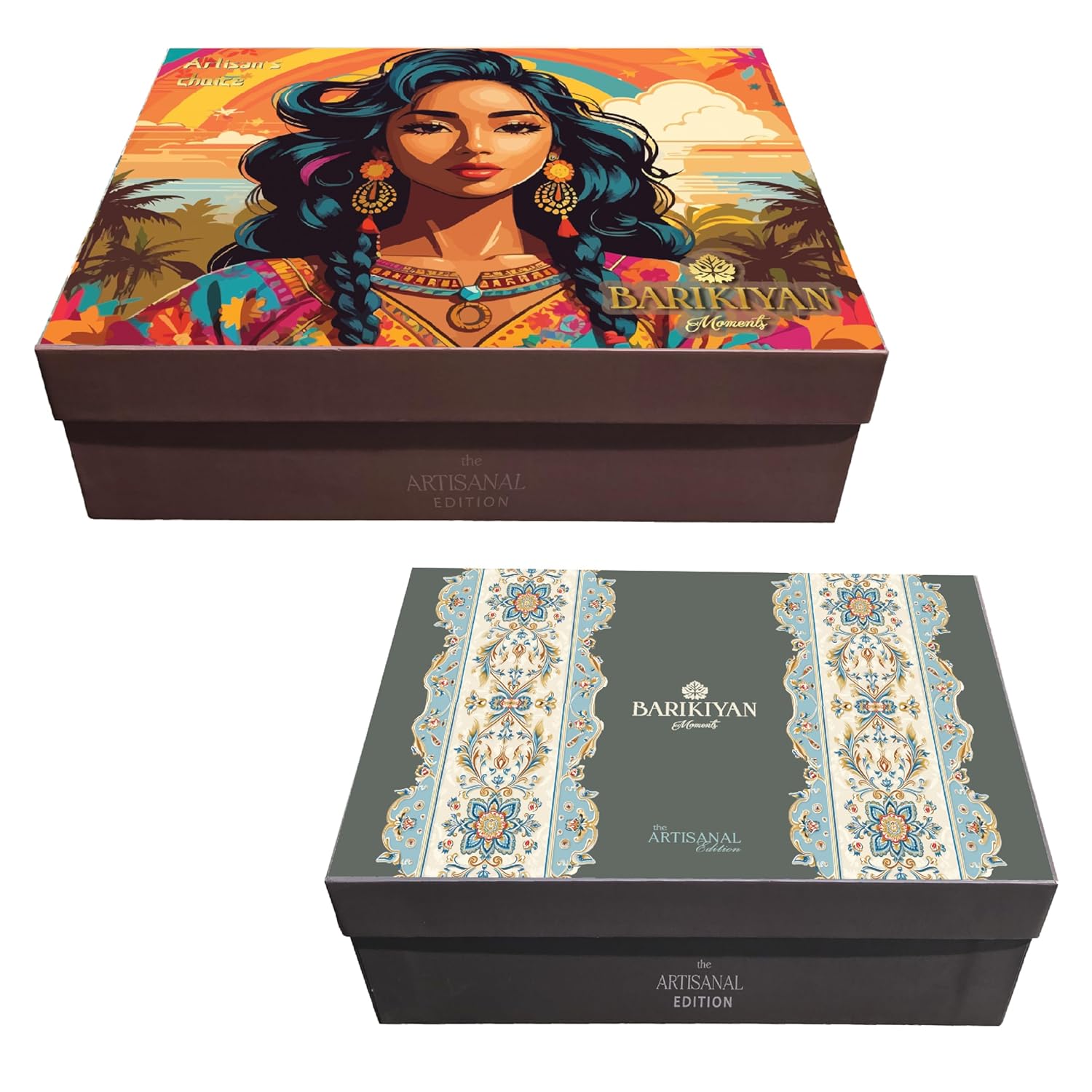 Set of 2 Artistic, Gift cum Storage Box