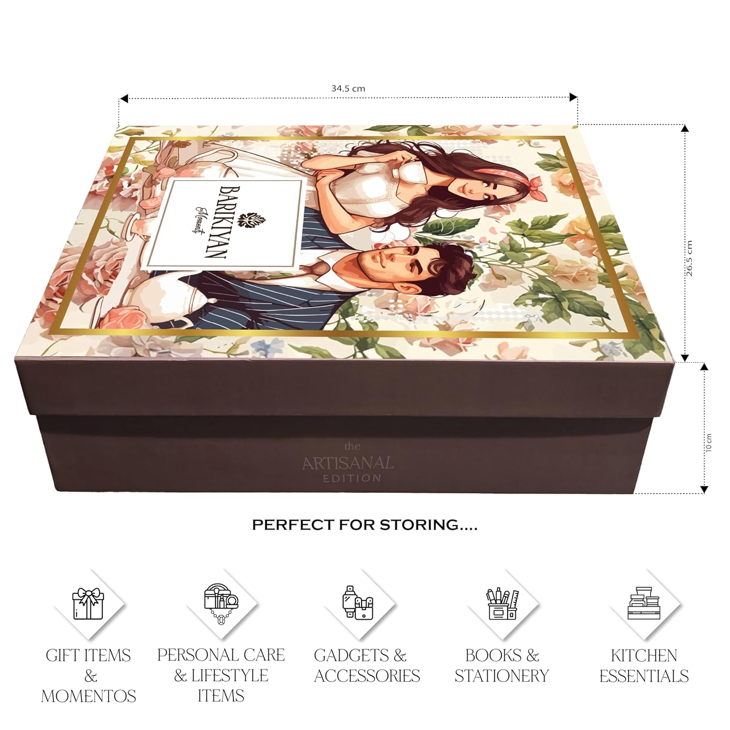 Set of 2 Artistic, Gift cum Storage Box