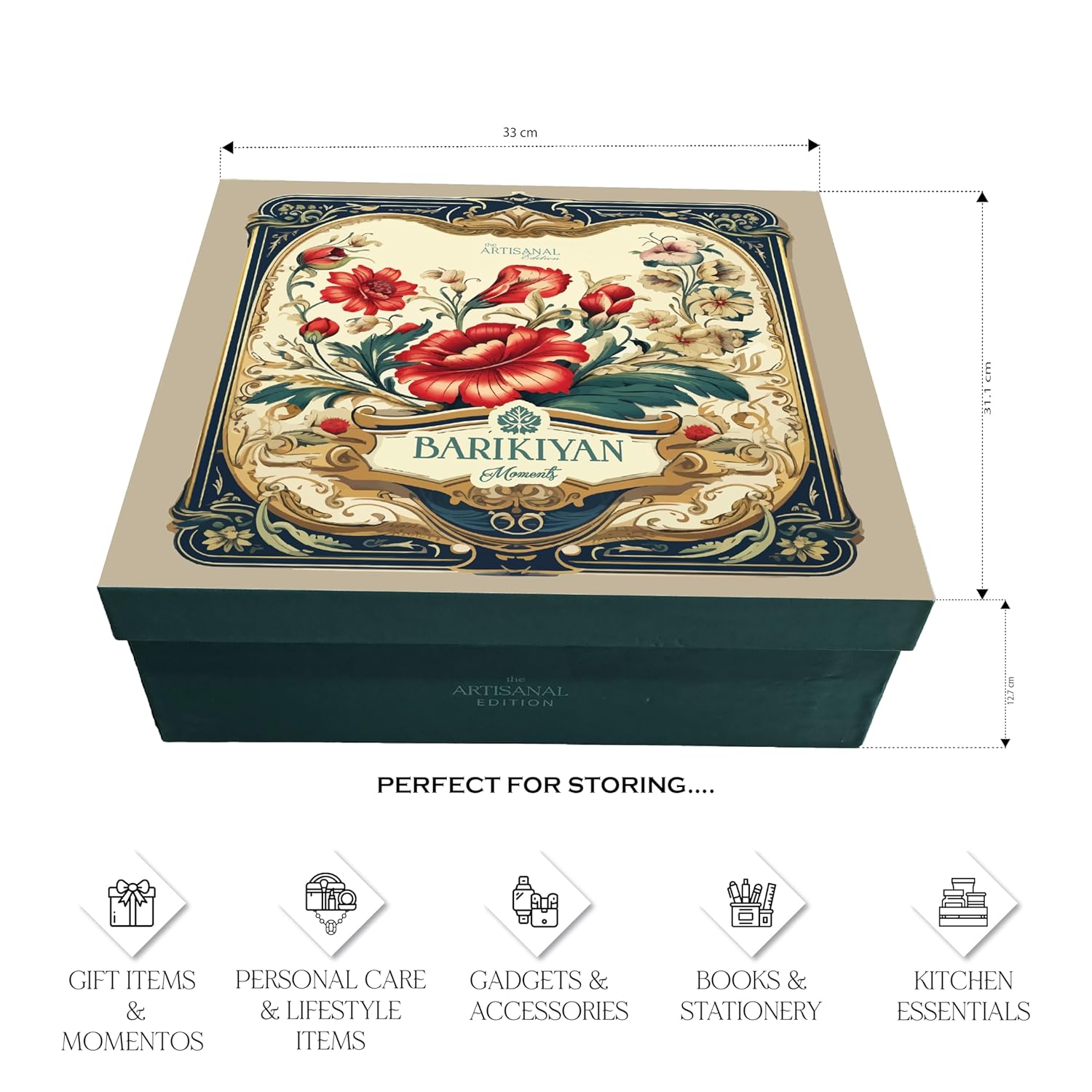 Set of 2 Artistic, Gift cum Storage Box