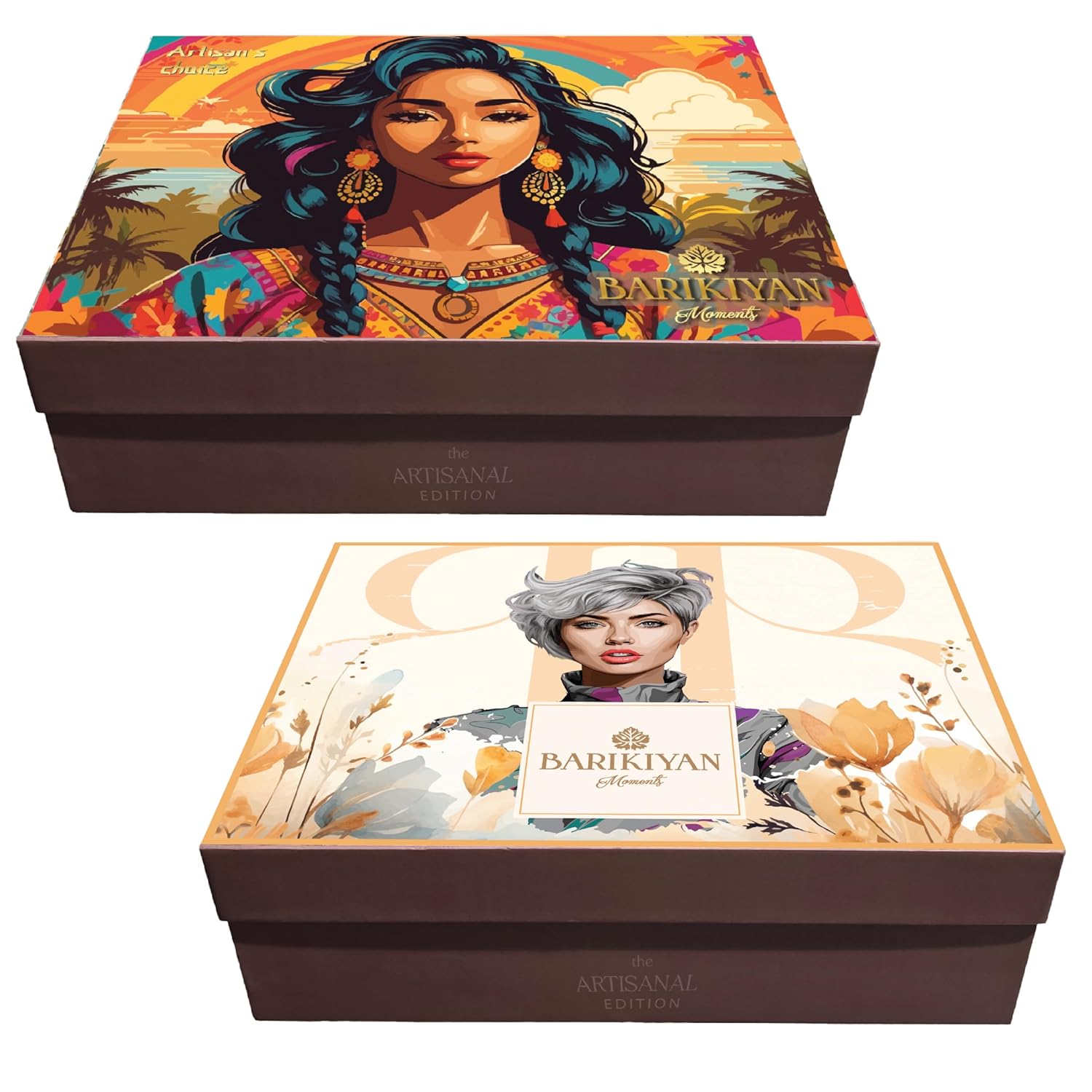 Set of 2 Artistic, Gift cum Storage Box