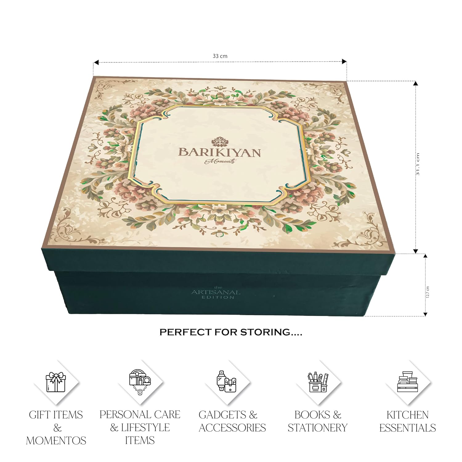 Set of 2 Artistic, Gift cum Storage Box