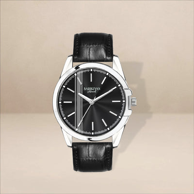 Barikiyan Moments Monarch Men's Black Leather Watch