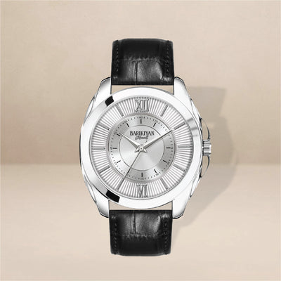 Barikiyan Moments Luxury Men’s Roman Dial Analog Watch with Leather Strap