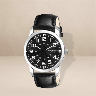 Barikiyan Moments Classic Men’s Analog Watch with Leather Strap