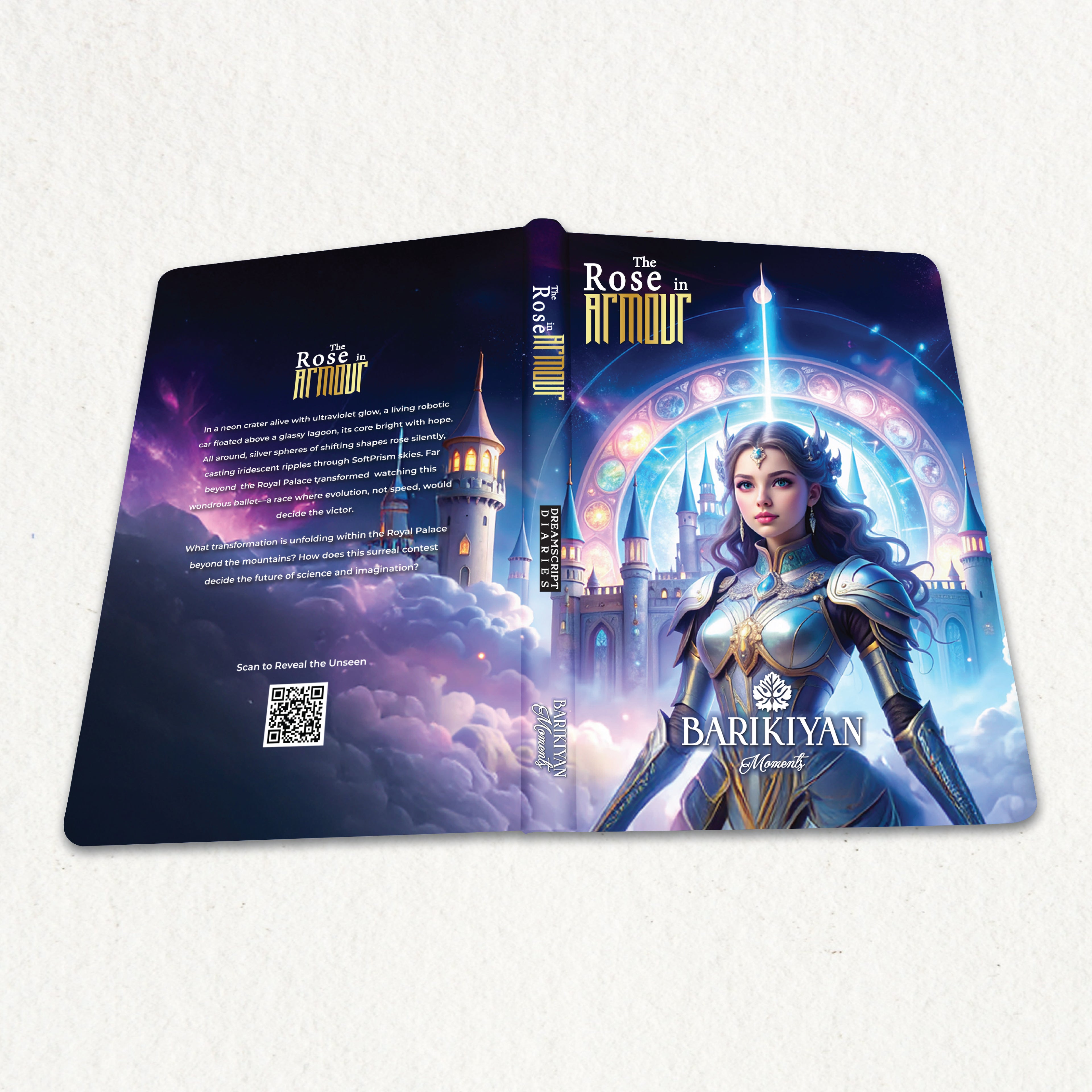 HARDBOUND NOTEBOOK/DIARY WITH BOOKMARK - THE ROSE IN ARMOUR