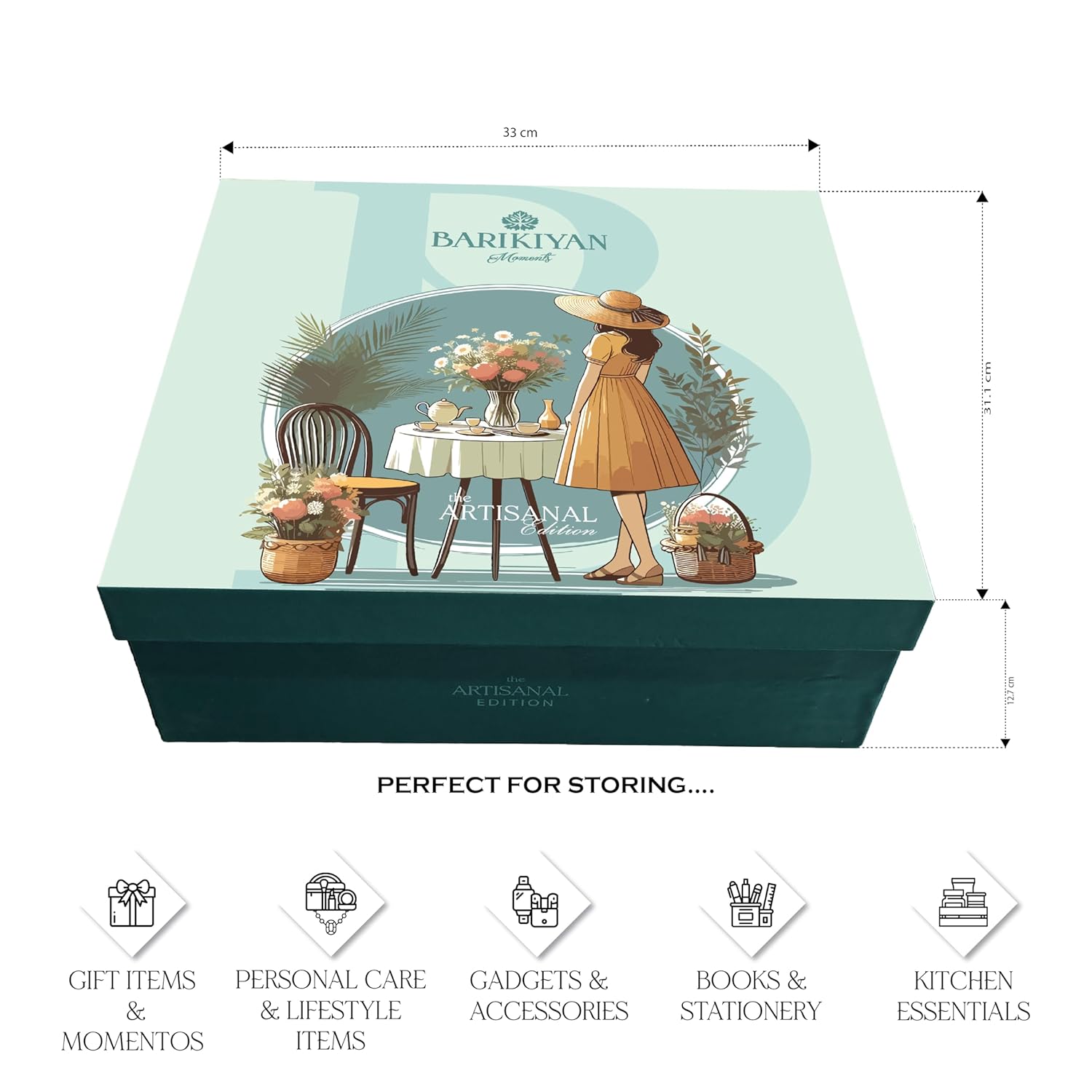 Set of 2 Artistic, Gift cum Storage Box