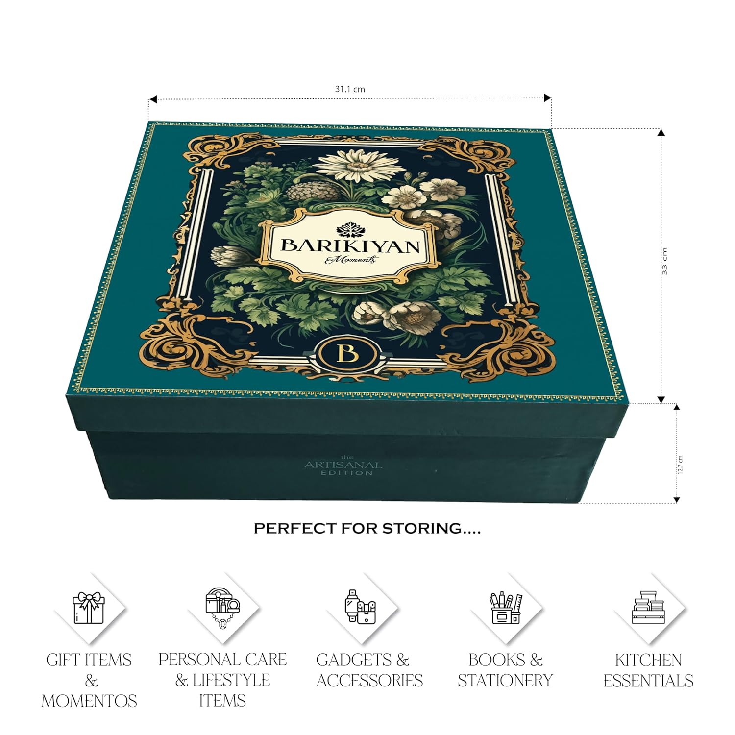 Set of 2 Artistic, Gift cum Storage Box