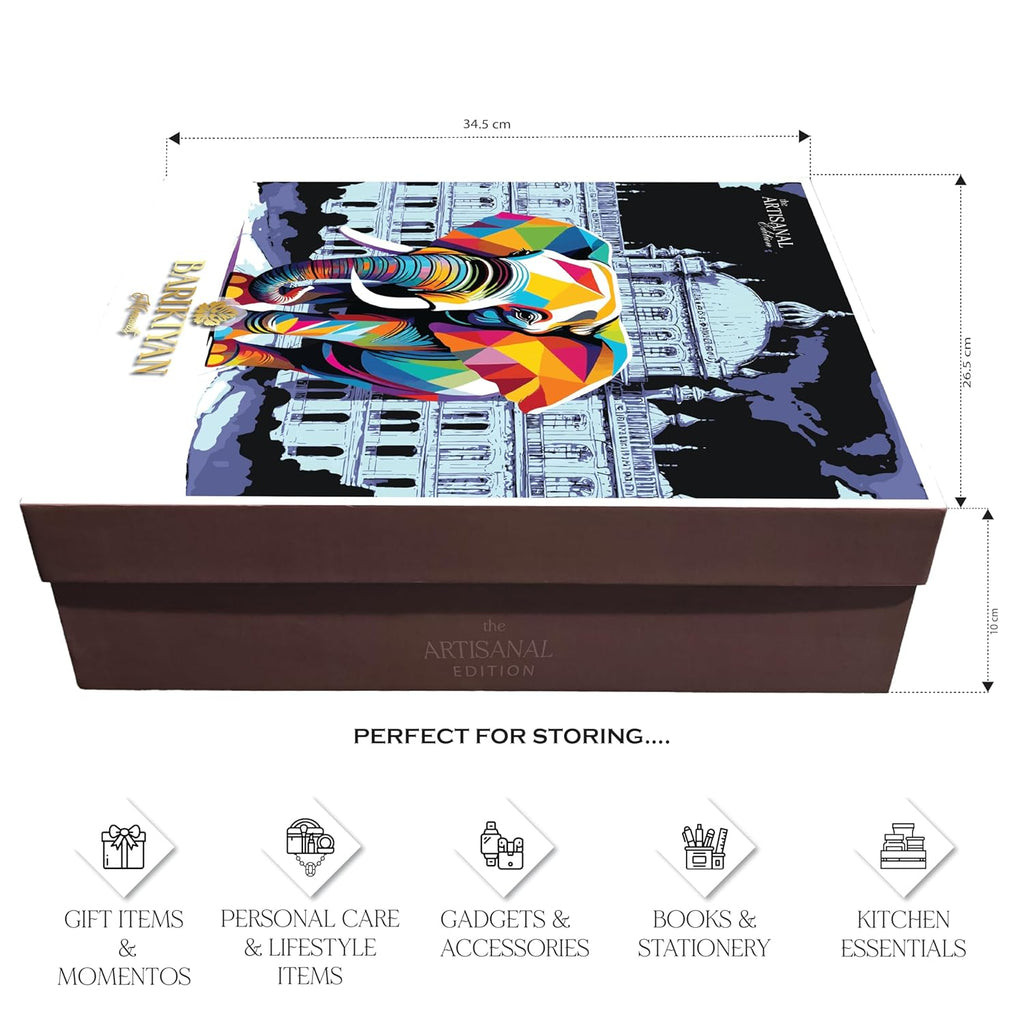 Set of 2 Artistic, Gift cum Storage Box