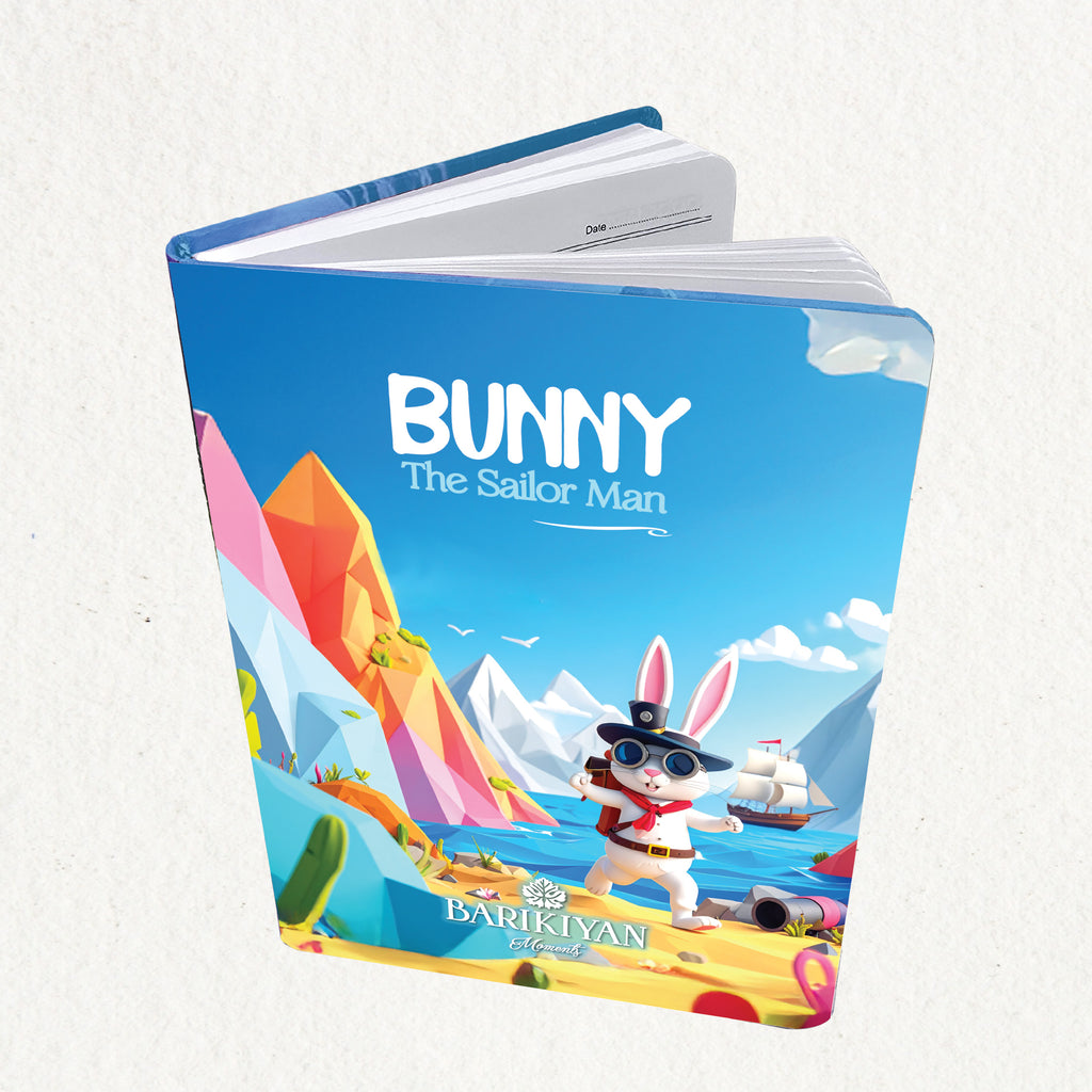 HARDBOUND NOTEBOOK/DIARY WITH BOOKMARK  - BUNNY THE SAILOR MAN