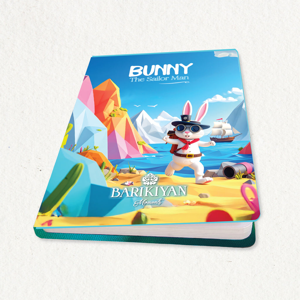 HARDBOUND NOTEBOOK/DIARY WITH BOOKMARK  - BUNNY THE SAILOR MAN