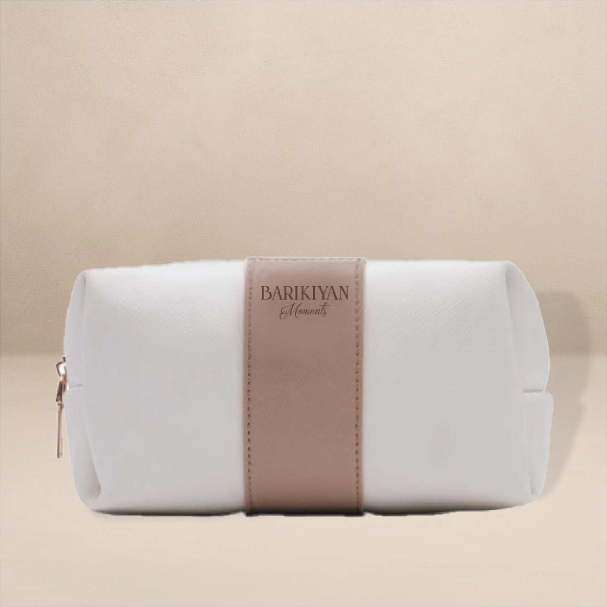 Barikiyan Moments White soft beige Travel Kit Pouch
