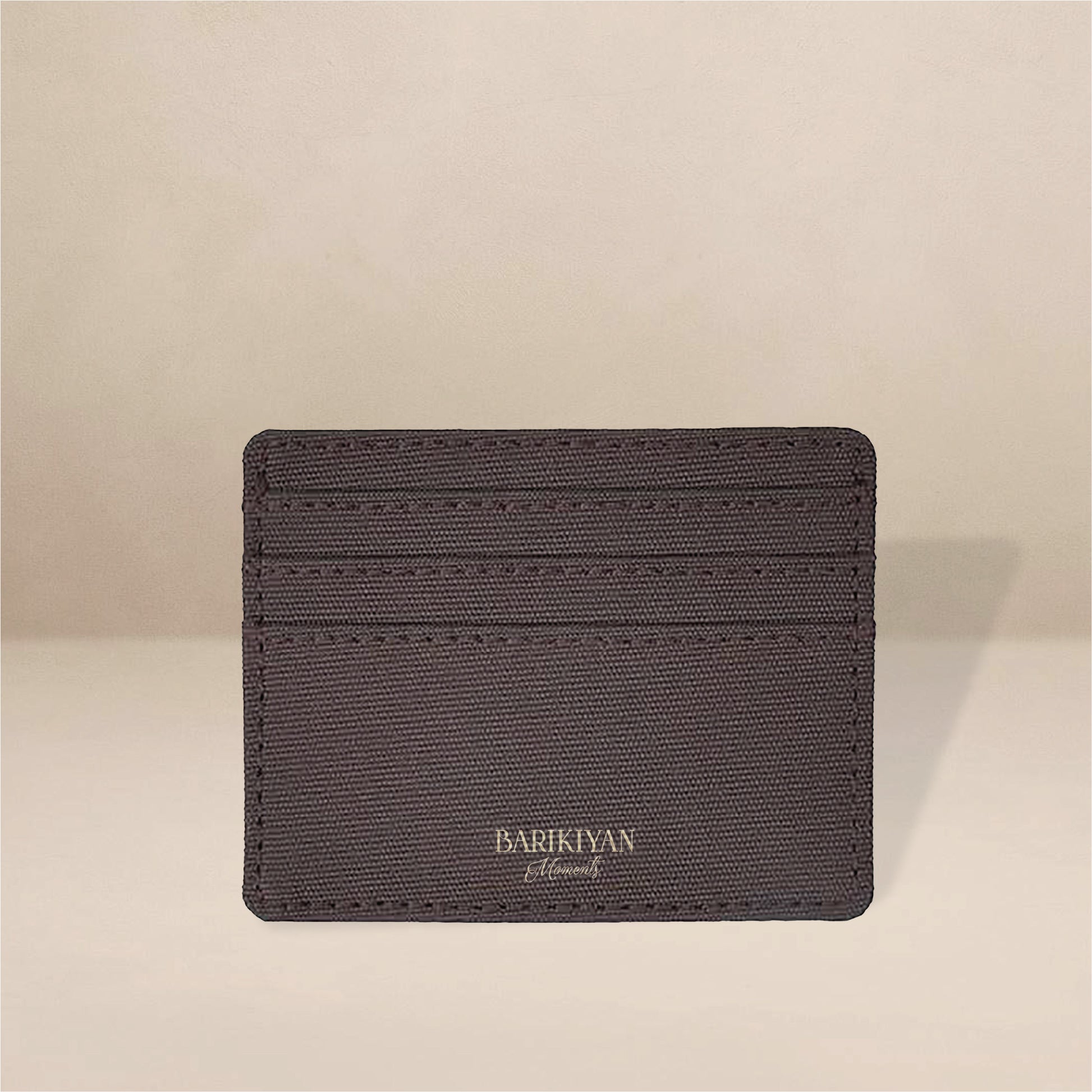 Barikiyan Moments Slim Brown Card Holder Wallet for Unisex