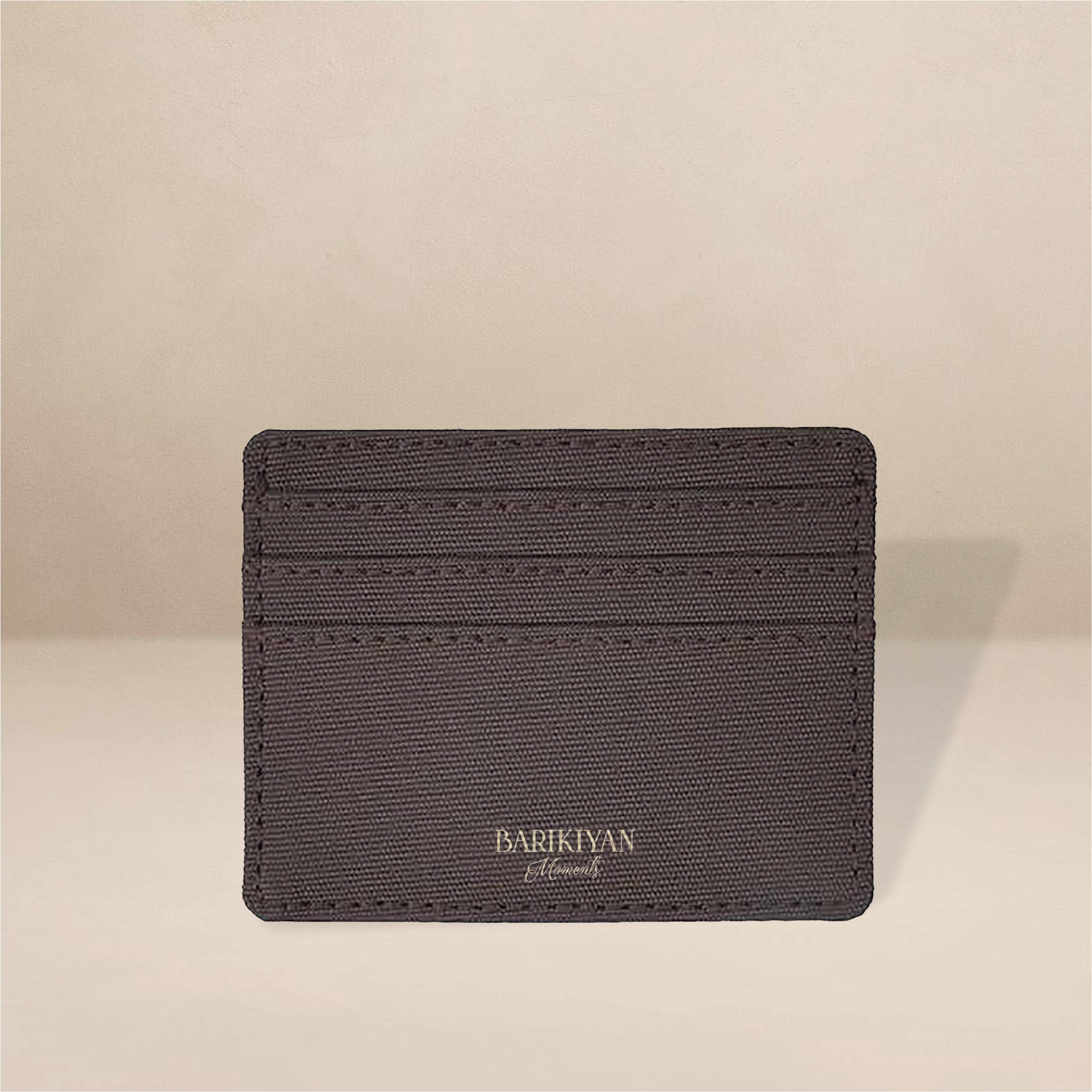 Barikiyan Moments Slim Brown Card Holder Wallet for Unisex