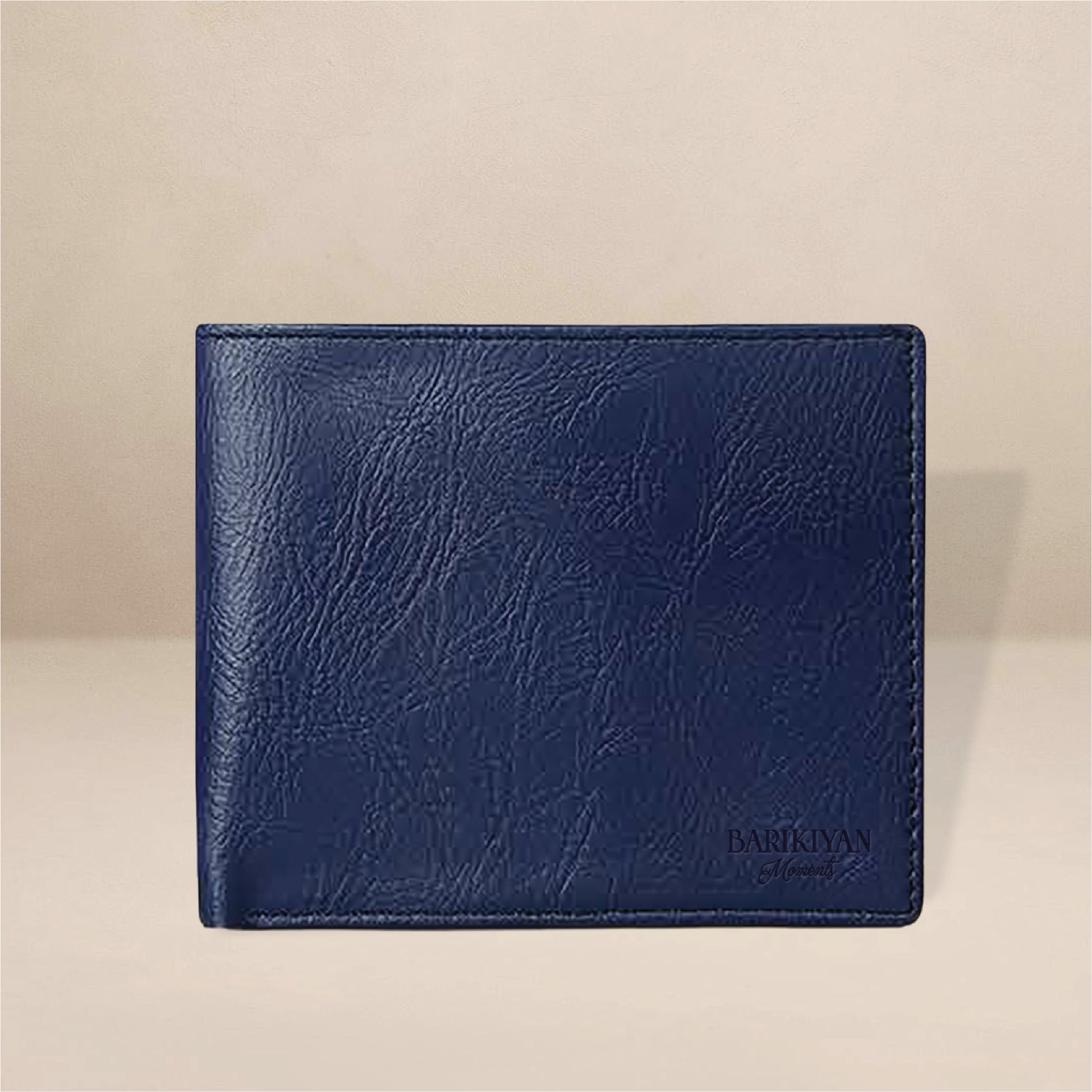 Barikiyan Moments Classic Navy Blue Leather Wallet for Men's