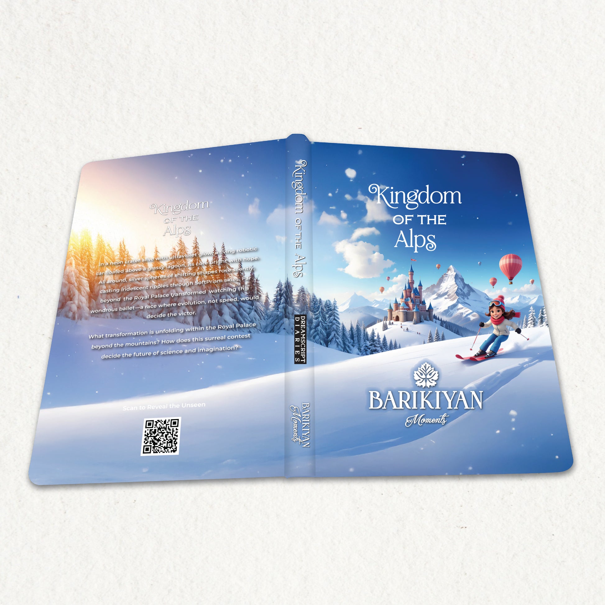 HARDBOUND NOTEBOOK/DIARY WITH BOOKMARK - KINGDOM OF THE ALPS