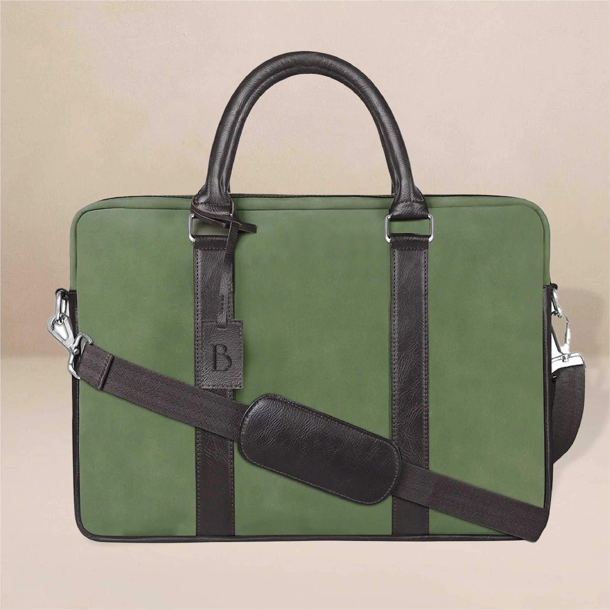 Barikiyan Urbane Laptop Bag – Olive Green & Jet Black