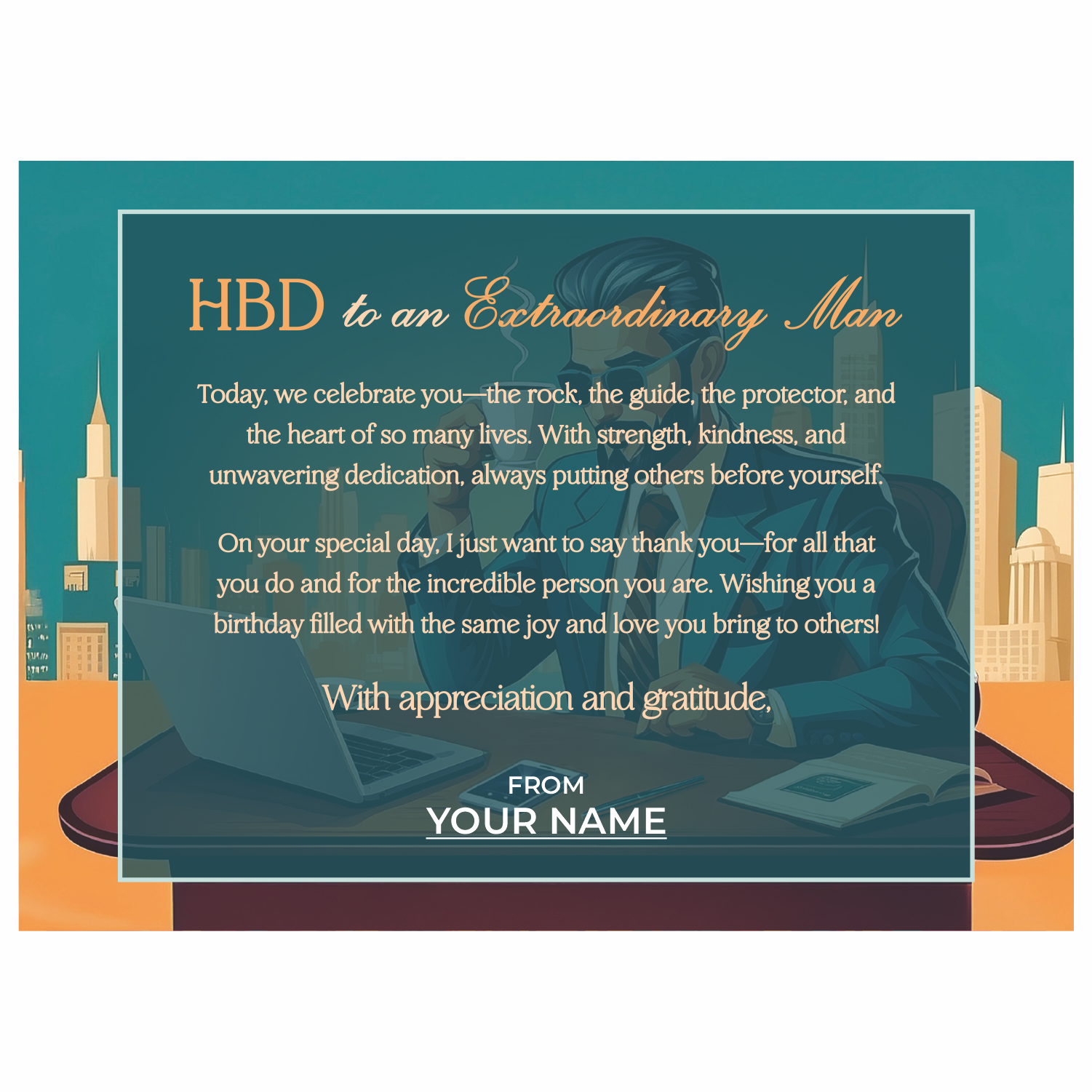 MAN'S HAPPY BIRTHDAY Gift Card