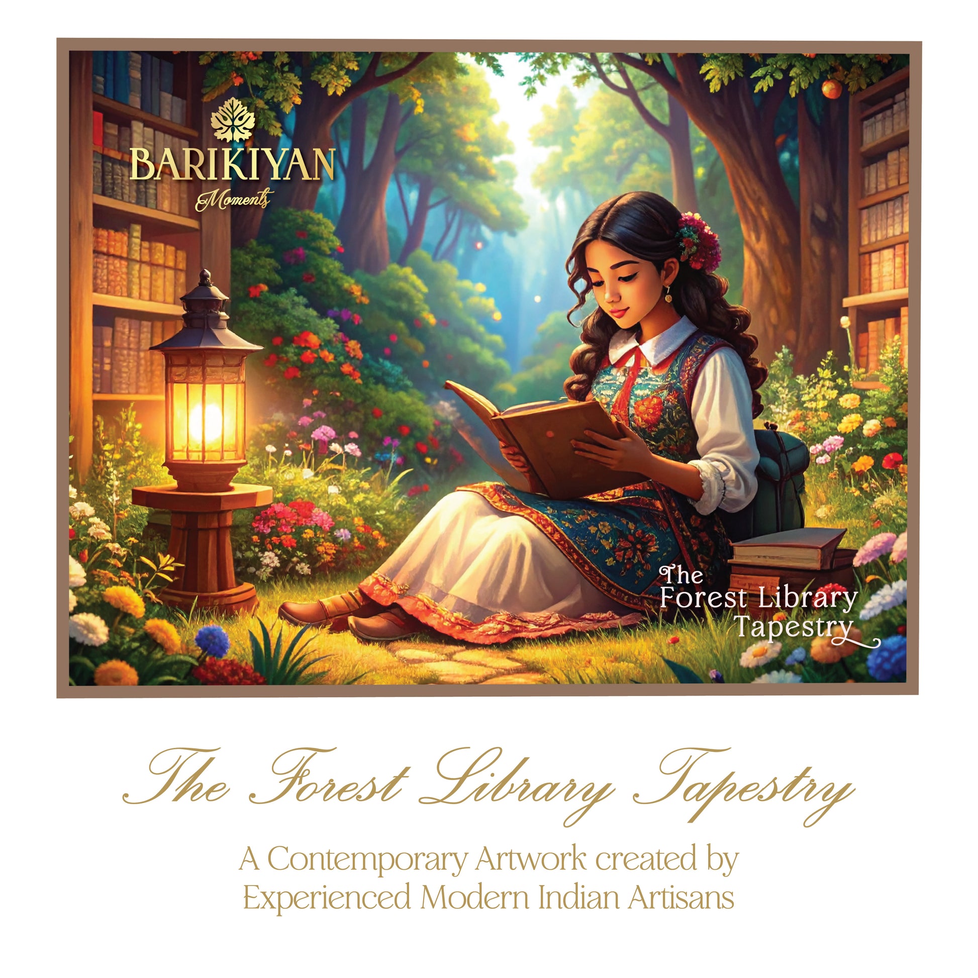 THE FOREST LIBRARY TAPESTRY Decorative Gift Box
