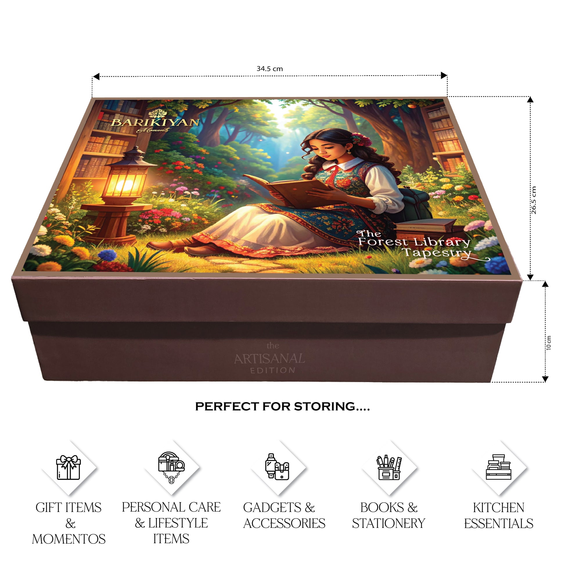 THE FOREST LIBRARY TAPESTRY Decorative Gift Box