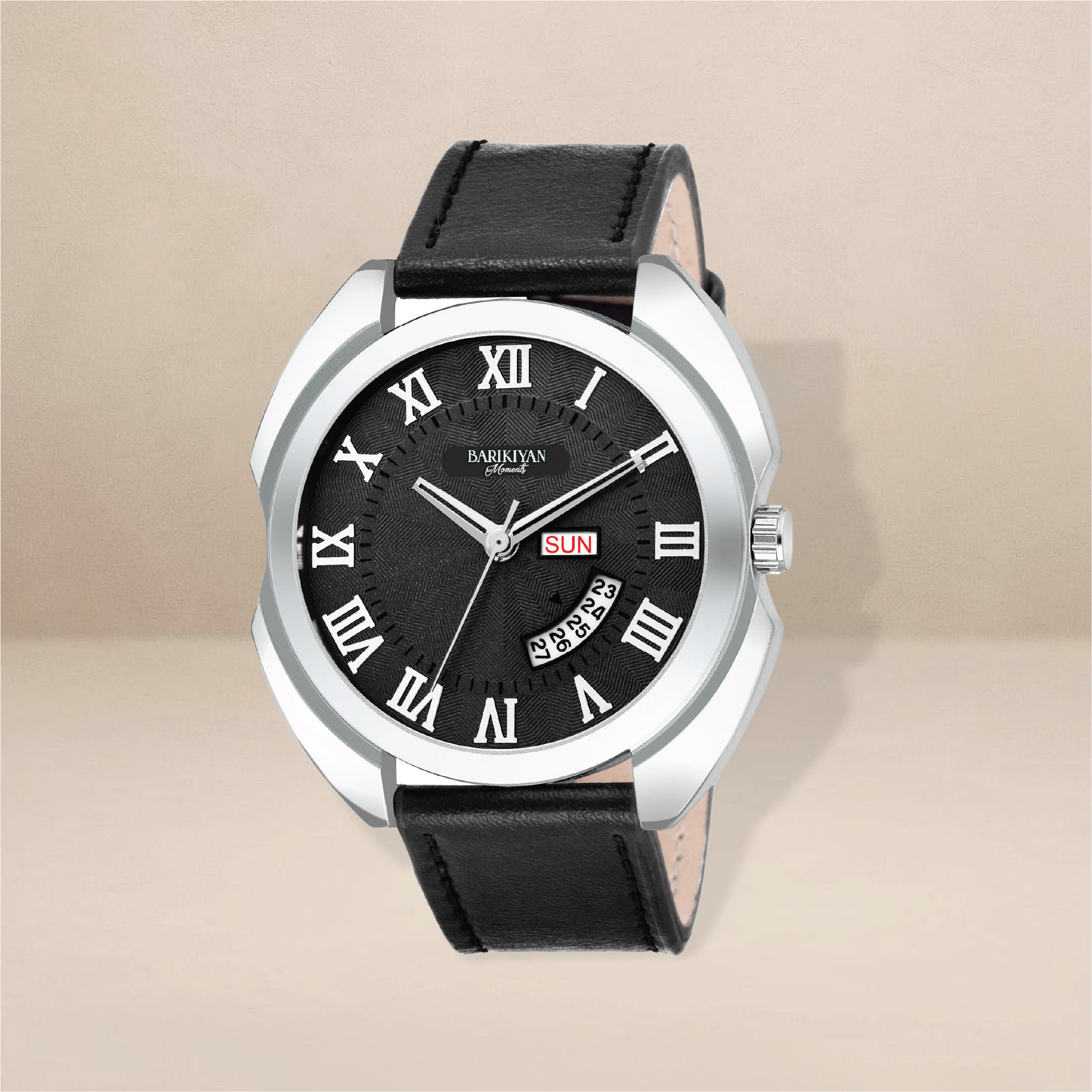 Barikiyan Moments Legacy Roman Dial Day-Date Watch for Men