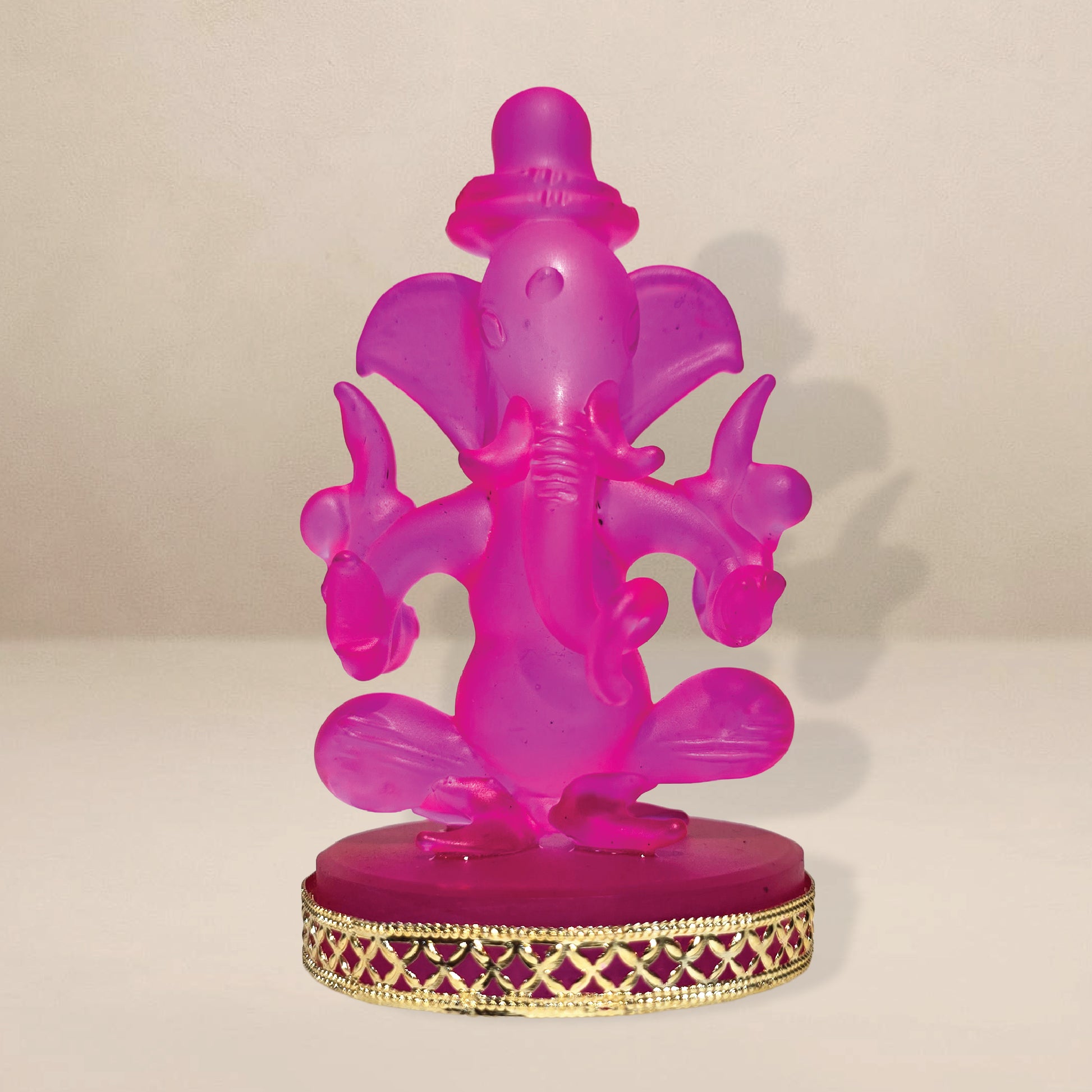 Barikiyan Moments – Divine Two-Sided Pink Ganesh Sculpture