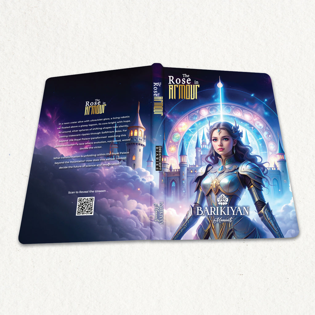 HARDBOUND NOTEBOOK/DIARY WITH BOOKMARK - THE ROSE IN ARMOUR