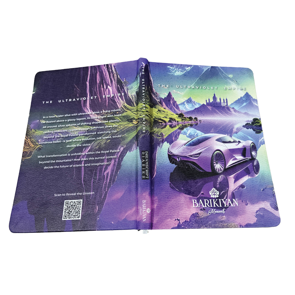 HARDBOUND NOTEBOOK/DIARY WITH BOOKMARK - THE ULTRAVIOLET EMPIRE