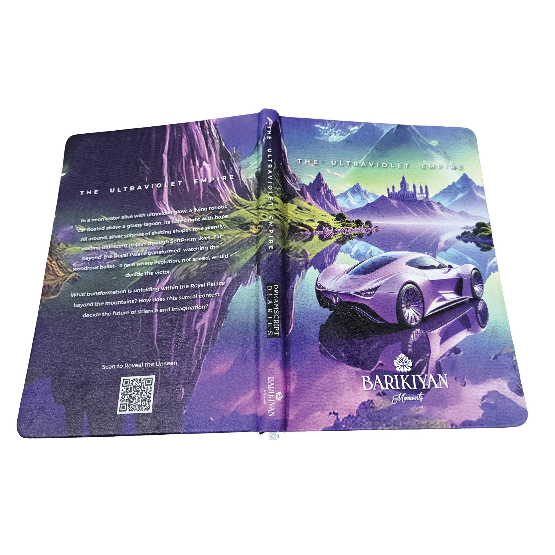 HARDBOUND NOTEBOOK/DIARY WITH BOOKMARK - THE ULTRAVIOLET EMPIRE