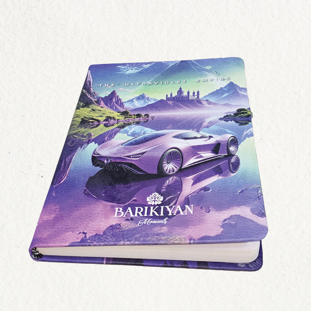 HARDBOUND NOTEBOOK/DIARY WITH BOOKMARK - THE ULTRAVIOLET EMPIRE
