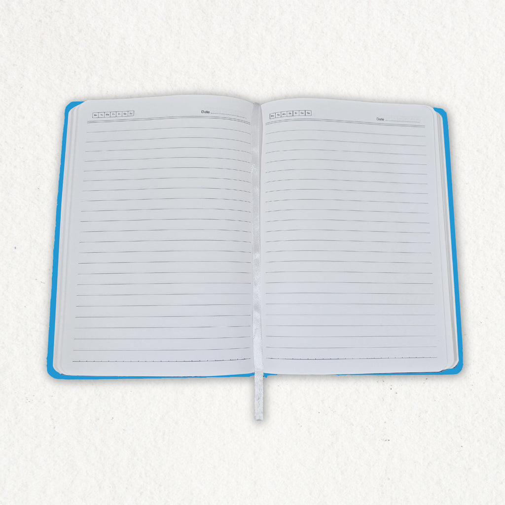 HARDBOUND NOTEBOOK/DIARY WITH BOOKMARK - THE MYSTERIOUS MUSHROOM CITY