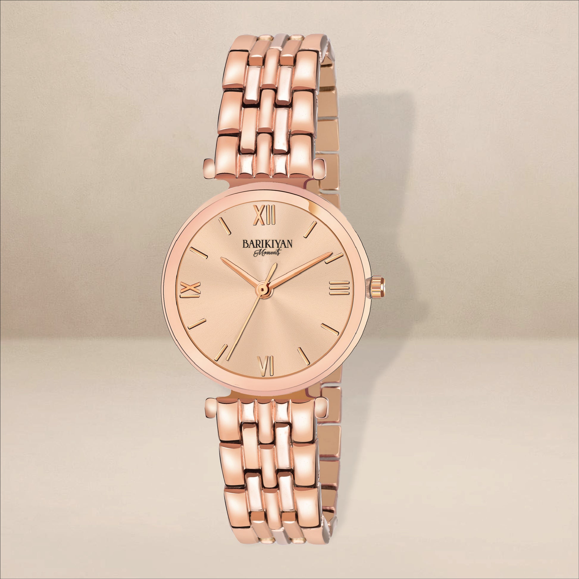 Barikiyan Moments Women's Classic Rose Gold Watch – Nude Dial Edition